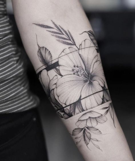 Forearm Cuff Tattoo Women, Geometric Sleeve Tattoo Women, Floral Cuff Tattoo, Forearm Floral Tattoos, Floral Band Tattoo Design, Floral Arm Band Tattoo, Mixed Flower Tattoo, Arm Cuff Tattoo, Around Arm Tattoo