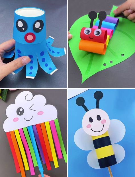 DIY Fun Paper Crafts You'll Want To Make ASAP | paper, craft | Super Cool Paper Craft Ideas for Kids :) | By Kids Art & Craft | Facebook Art Brainstorm, Art And Craft Images, Art And Craft Paper, Arts Club, Craft Projects For Adults, Family Logo, Messy Art, Craft Kids, Paper Craft Tutorials