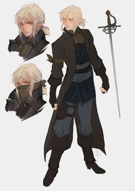 Rogue Character, Dnd Elves, Male Elf, Elf Characters, Character Design Cartoon, Male Character, Dungeons And Dragons Characters, Dnd Art, Character Design Male