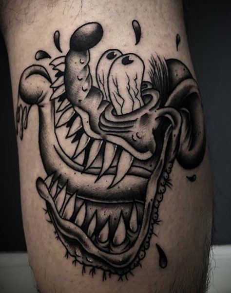 Rat Fink Tattoo Old School, Rat Fink Tattoo, Justin Tattoo, Tattoos 2023, Biker Tattoos, Thai Tattoo, Metal Tattoo, Rat Fink, Geniale Tattoos