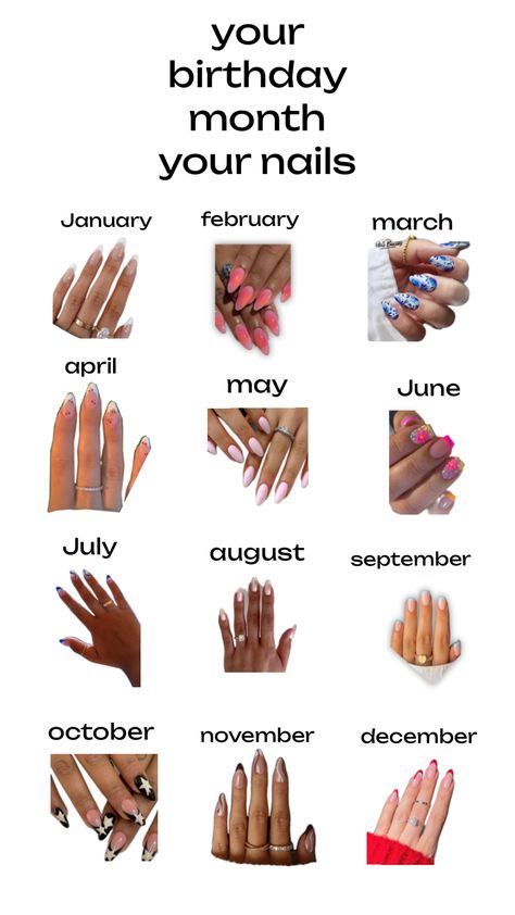 your birthday month ur nails! Your Birth Month Is Your Nails, Your Birth Month Your Bedroom, You Birth Month Your, Things Based On Your Birthday Month, Ur Birth Month, Your Birthday Month, April May, Birthday Month, Birth Month