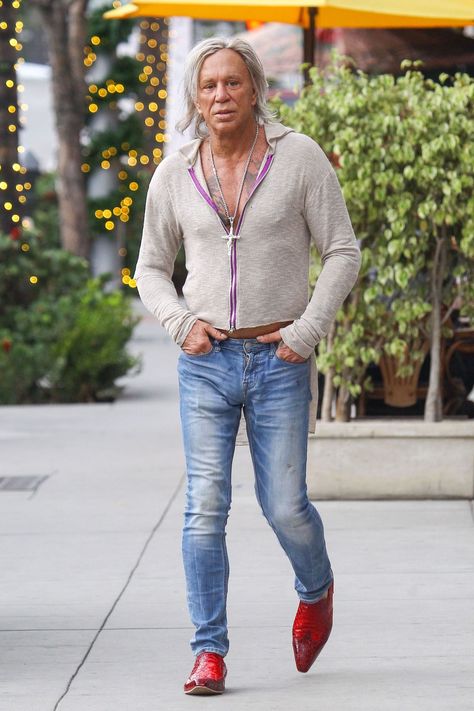 Here's Mickey Rourke In Quite Possibly The Strangest Outfit Of All TimeEsquire Uk Colorized Historical Photos, Best Suits For Men, Best Suits, Mickey Rourke, Best Dressed Man, Jackets Fashion, Fashion Fail, Men Shirts, Fashion Now