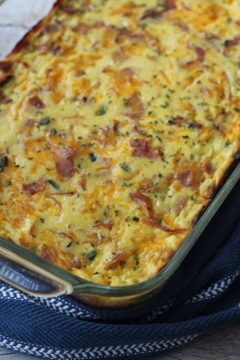 Keto Breakfast Bake, Cena Keto, Desayuno Keto, Comidas Keto, Egg Bake, Ham And Eggs, Starting Keto Diet, Recetas Keto, Keto Fat