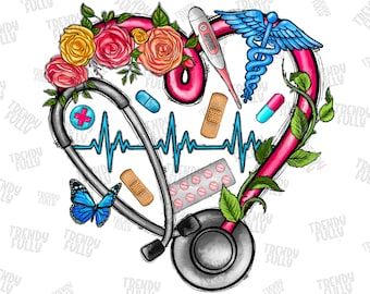 Stethoscope With Flowers Svg Free, Nurse Svg Files For Cricut, Nurse Tattoo, Medical Theme, Nurse Art, Nurse Design, Pumpkin Coloring Pages, Crochet Disney, Heart Png