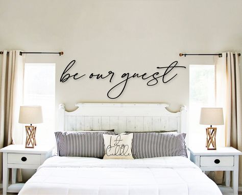 "😉Yippee Daisy Guest Room Wall Decor Be Our Guest Room Decor Large Wood Sign Farmhouse Decor Guest Bedroom Sign Rustic Home Decor Housewarming Gift Be our guest laser cut wood sign is a beautiful way to add a personalized detail to the special guest room you're creating for your guests or create one for anyplace in your house. Custom is our Love Language! We make our signs from start to finish in our Dallas, Texas studio. We are always happy to make custom signs for you as well, please contact Clean Mind, Guest Room Sign, Guests Room, Be Our Guest Sign, Disney Room, Pin Display, Disney Rooms, Guest Bedroom Decor, Extra Bedroom