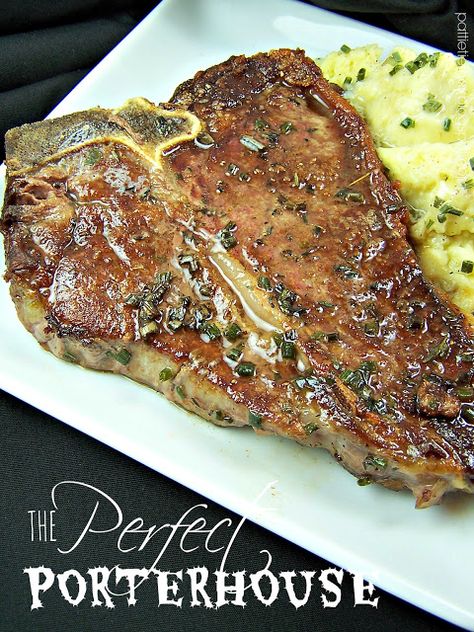 the-perfect-porterhouse Porterhouse Steak Recipe, Good Steak Recipes, Steakhouse Recipes, Steak Dinner Recipes, Porterhouse Steak, Cooking The Perfect Steak, Grilled Steak Recipes, Soul Food Dinner, Fire Cooking