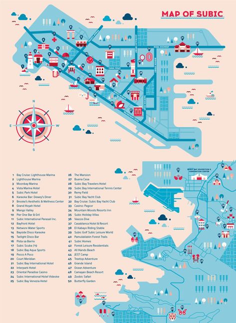 Ad Summit 2014 Subic Map on Behance Map Direction Design, Location Map Design Graphics, Wayfinding Map, Maps Illustration Design, City Maps Illustration, Map Brochures, Ad Inspiration, Deconstructivism, Map Layout