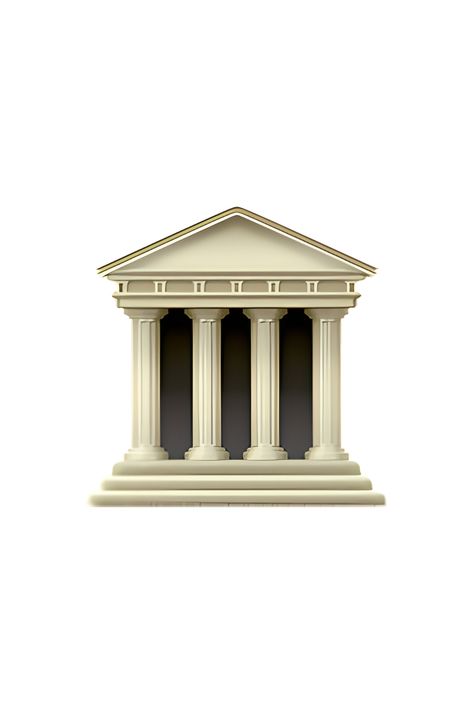 Greek Architecture Homes, Ancient Greek Buildings, Apple Building, Elegant Building, Greek Buildings, Apple Emojis, Roman Temple, Classical Building, Chinese New Year Design