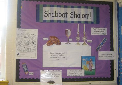 Judaism / Shabbat Classroom Display Photo - SparkleBox Bullentin Boards, Babymoon Photos, Shabbat Candles, Bulletin Board Ideas, Classroom Display, Jewish People, Classroom Displays, Words To Describe, Torah