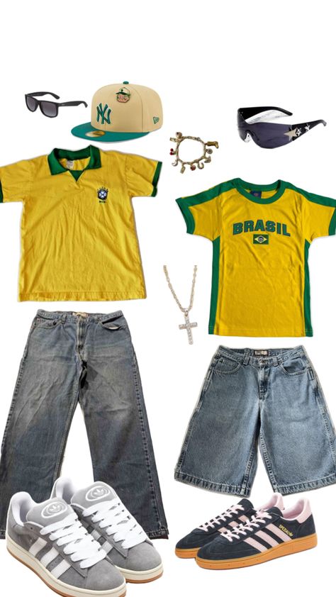 Brazil top,jorts, jeans Brazil Top, Matching Couple Outfits, Matching Couple, Couple Outfits, Matching Couples, Matching Outfits, Brazil, Top Outfits, How To Wear