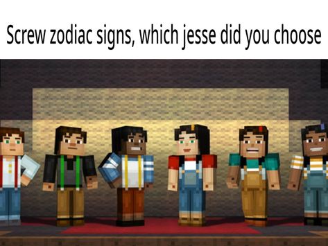 Jesse And Lukas Mcsm, Minecraft Story Mode Lukas X Jesse, Jesse X Lukas, Jesse Mcsm, Minecraft Story Mode, Little Misfortune, Minecraft Funny, Minecraft Inspo, Minecraft Memes