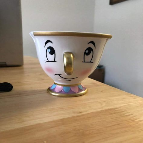 Beauty And The Beast Cup, Chip Tea Cup, Mrs Potts Teapot, Beauty And The Beast Chip, Chip Mug, Beauty And The Beat, Foil Printing, Small Flower Pots, Christmas Dinnerware