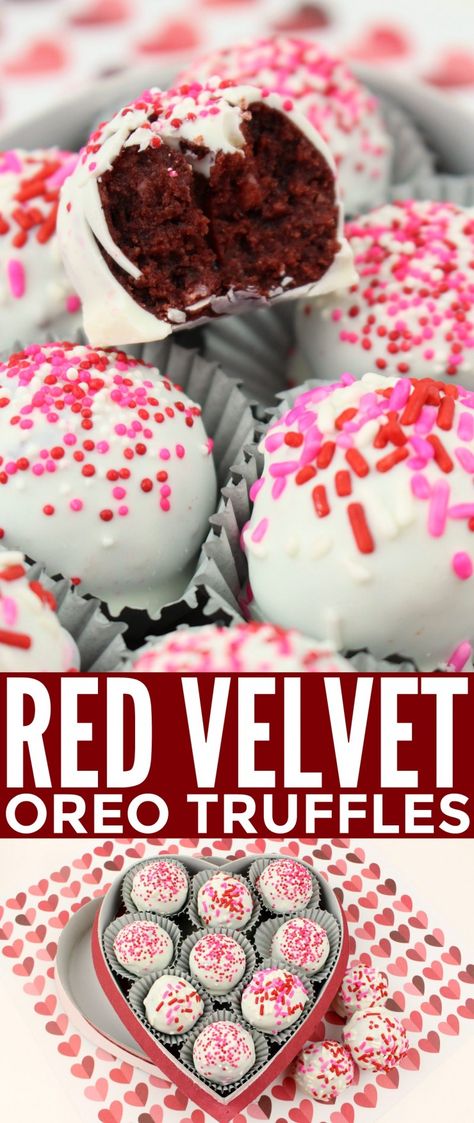 Red Velvet Oreo Cheesecake, Oreo Cheesecake Filling, Red Velvet Truffles, Red Velvet Oreo, Oreo Truffles Recipe, Oreo Balls, Oreo Truffles, Cheesecake Filling, Truffle Recipe