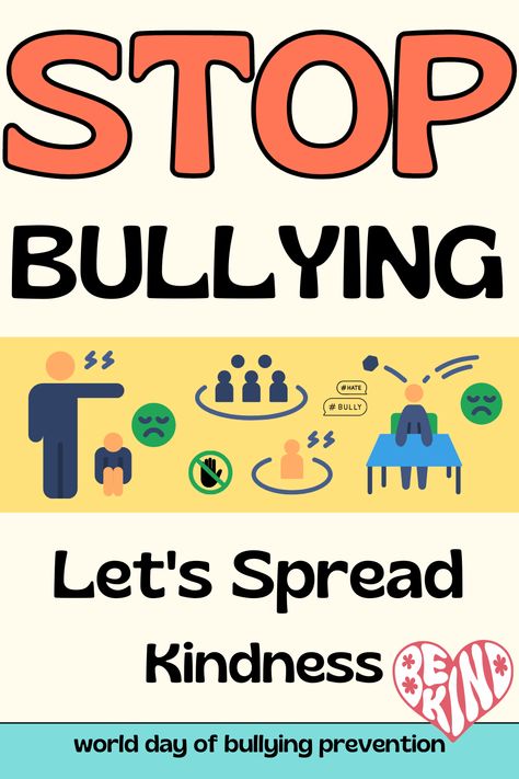 Celebrate World Day of Bullying Prevention! Bully Awareness Poster, Stop Bulling, Awareness Poster, World Days, Spread Kindness, Event Organization, Community Events, Science Projects, Holidays And Events