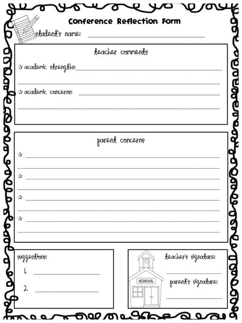 Parent Teacher Conference Forms, Friday Freebie, Parent Teacher Conference, Conference Forms, Job Letter, Travel Humor Quotes, Teacher Conferences, Parent Teacher Conferences, Parent Teacher