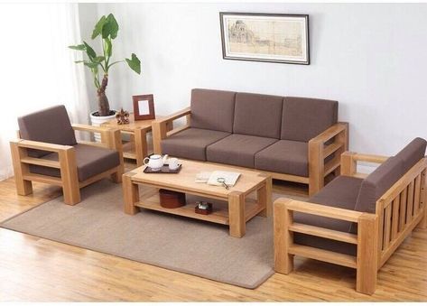 Small Room Sofa, Wooden Living Room Furniture, Sofa Design Wood, Wooden Sofa Set Designs, Wooden Sofa Designs, Modern Sofa Living Room, Sofa Bed Design, Wooden Sofa Set, Living Room Sofa Design