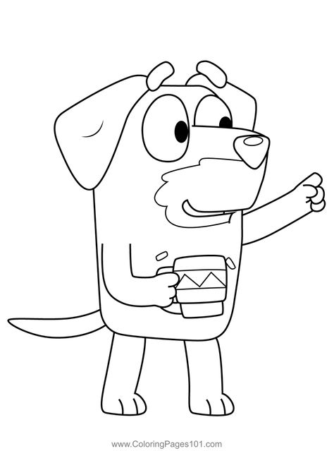 Pat (Lucky’s Dad) Bluey Coloring Page Bluey Coloring Pages, Muppet Babies, Cartoon Coloring Pages, Coloring Pages To Print, Free Printable Coloring, Free Printable Coloring Pages, Free Coloring Pages, Colouring Pages, Coloring Sheets