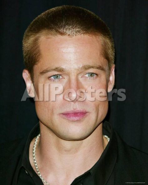 Brad Pitt Movies Photo - 28 x 36 cm Jawline Men, Male Face Shapes, Square Jawline, Brad Pitt Hair, Buzz Cut Styles, Brad Pitt Photos, Chiseled Jawline, Strong Jawline, Get Thicker Hair