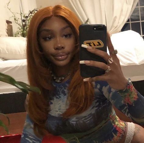 Sza Instagram, Sza Singer, Orange Hair, Dream Hair, Ginger Hair, Fav Celebs, New People, Celebrities Female, Hair Inspo