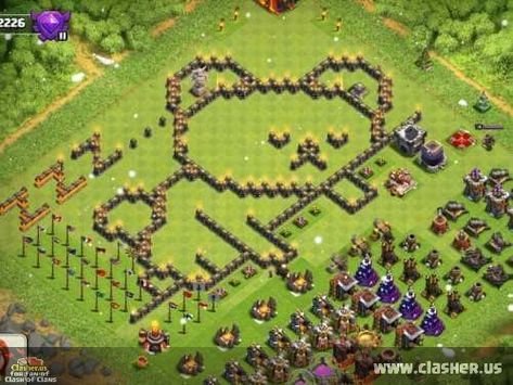 Funny Base #16 - Clash of Clans | Clasher.us Clash Of Clans Base, Funny Bases, Indonesian Language, Clash Of Clans Hack, Clash Of Clans, Download Games, Cute Art, Layout, Funny