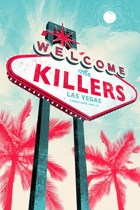 The Killers - Tshirts & Gigposters 2016 on Behance The Killers Poster, Killers Poster, Brandon Flowers, The Killers, Musica Pop, I'm With The Band, Tour Posters, Rock Posters, Gig Posters