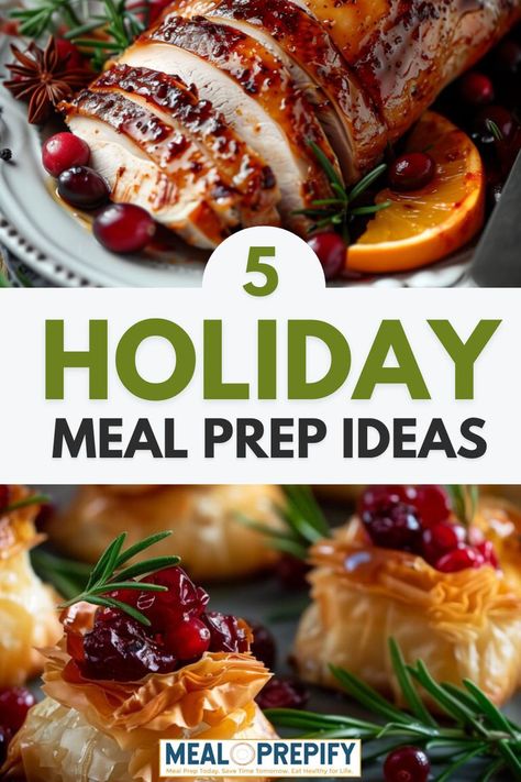 Sliced glazed turkey breast with orange slices and rosemary for festive holiday meal prep. Prepare Ahead Meals, Holiday Meal Prep, Meal Prep Recipes, Meal Prep Ideas, Meal Preparation, Holiday Meal, Prep Recipes, Holiday Tables, Kid Friendly Meals