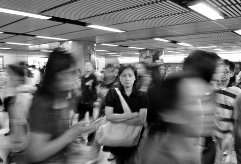 "Comfortably Numb" - A woman captured in sudden isolation from her busy surroundings in Hong Kong MTR. http://www.flickr.com/photos/nbartal/ Comfortably Numb, Personal Investigation, Room Artwork, Lifestyle Photography, Types Of Printing, Art Inspo, Antonio Mora Artwork, Hong Kong, A Woman