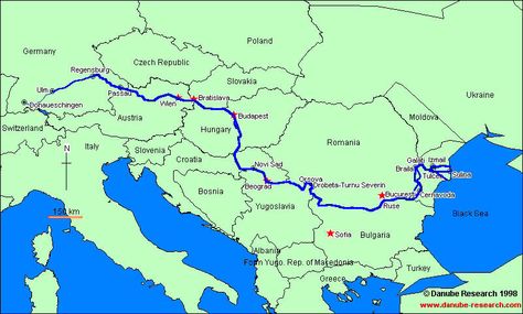 Map of the Danube river Danube Delta, Danube River Cruise, European River Cruises, Geography Map, Danube River, Sofia Bulgaria, Cycling Touring, River Boat, River Cruises