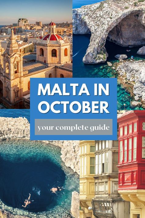 Are you planning a fun trip to Malta in October this year? Find out everything about the beautiful Maltese islands at this time of year – and decide whether it’s a good time for you to visit or not! Spending October in Malta could be the perfect way to start the autumn, with plenty of sunshine, cheaper accommodation and no crowds even on the most popular days! Malta In October, Travel Malta, Malta Beaches, Backpack Through Europe, Europe Honeymoon, Maltese Islands, Europe Trip Itinerary, Travel Route, Weekend Breaks