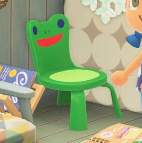 Froggy Chair, Green Characters, Animal Crossing Villagers, Sims 4 Characters, New Animal Crossing, One With Nature, Animal Crossing Game, Ghibli Movies, The Chair