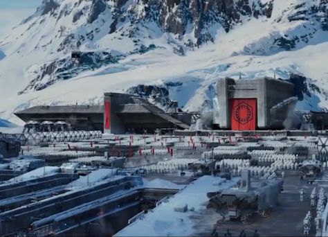 First Order Station on Starkiller Base First Order Aesthetic, First Order Star Wars, Starkiller Base, Imperial Stormtrooper, Sci Fi Architecture, Knights Of Ren, Sith Empire, Evil Empire, Games Design