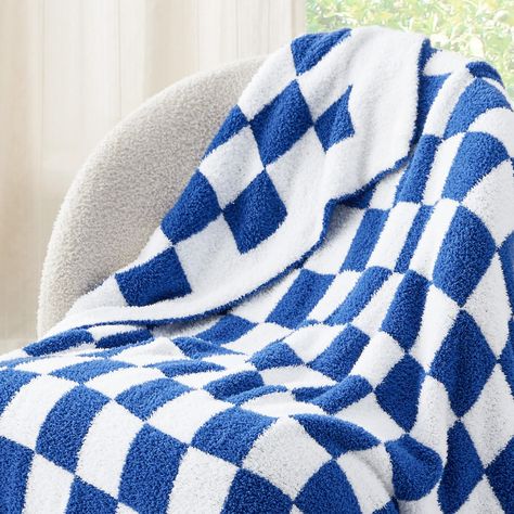 PRICES MAY VARY. Ultra Soft: This soft throw blanket features enhanced premium and anti-static microfiber. Its fluffy and ultra-cozy softness offers the utmost comfort all year round. Warm Yet Lightweight: This knit throw blanket maintains the ideal balance between weight and warmth. Enjoy being cuddled up in this soft and calming blanket whenever you're ready to snuggle up. Elegant Style: Featuring various design patterns in assorted shades of color tones, this feather yarn blanket makes the pe Blue Blankets, Dark Blue Blanket, Navy Throw, Feather Yarn, White Throw Blanket, Blue Throw Blanket, Blue Throws, Sofa Couch Bed, Knit Throw Blanket