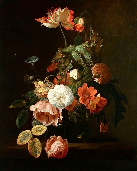 Dutch Golden Age, Still Life Flowers, Art Et Illustration, Oil Painting Flowers, Still Life Art, Art Masters, Art And Illustration, Arte Floral, Still Life Painting