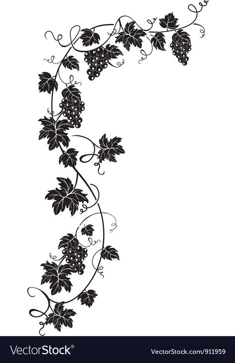 Grapevine Tattoo, Grape Vine Tattoo, Vines Drawing, Grape Drawing, Wine Leaves, Wine Vine, Vine Drawing, Lantern Tattoo, Small Tats