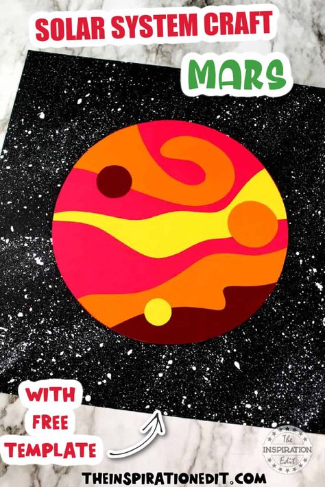 Mars Facts For Kids Plus Fun Mars Craft · The Inspiration Edit Mars School Project Ideas, Mars Science Project For Kids, Mercury Planet Craft, Mars Crafts For Kids, Mars Activities For Preschool, Mars Activities For Kids, Mars Planet Project, Mars Activities, Mars Facts For Kids