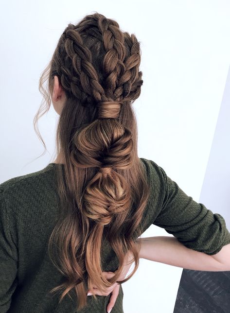 Inst: @samatova_mary Hair For Girls Kids, Long Bob Haircut With Layers, Fishtail Braid Hairstyles, Formal Hairstyles For Long Hair, Easy Hairstyles For Medium Hair, Long Bob Haircuts, Fishtail Braid, Fantasy Hair, Midlength Haircuts