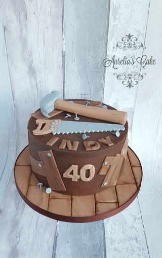 Joiner cake. - cake by Aurelia's Cake - CakesDecor Tool Box Cake, Father's Day Cake, Dad Birthday Cakes, Homemade Birthday Cakes, Cupcakes Decorados, Tool Cake, Gateaux Cake, Birthday Cakes For Men, Fondant Decorations