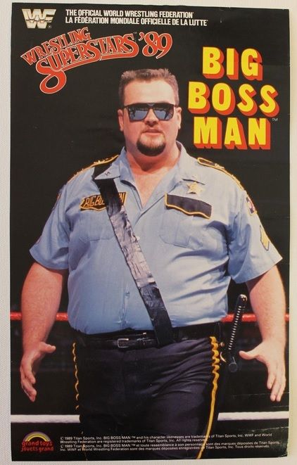 BIG BOSS MAN WWF LJN POSTER WWE GRAND TOYS Big Boss Man, Rick And Morty Poster, Watch Wrestling, Professional Wrestlers, Wrestling Superstars, Boss Man, Big Boss, Body Reference, Big Men