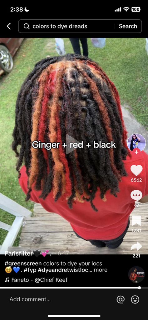 Dreads Tips Dyed Men, Dreads Hair Color Ideas, Hair Dye Ideas For Locs Men, Men Dreads Dyed, Dyed Men Locs, Dreads With Color Men, Hair Dye Ideas Men Dreads, Black And Red Dreads Men, Dye Dreads Men