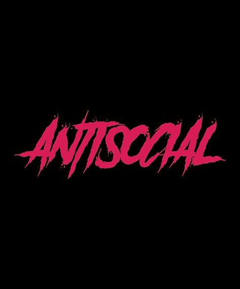 Antisocial by GlitchGrotesque | Redbubble Antisocial Aesthetic Wallpaper, Antisocial Aesthetic, Please Excuse Me For Being Antisocial Wallpaper, Antisocial Club Wallpaper, I’m Not Antisocial, Antisocial Hoodie, Album Artwork Cover Art, Anti Social, Science Poster