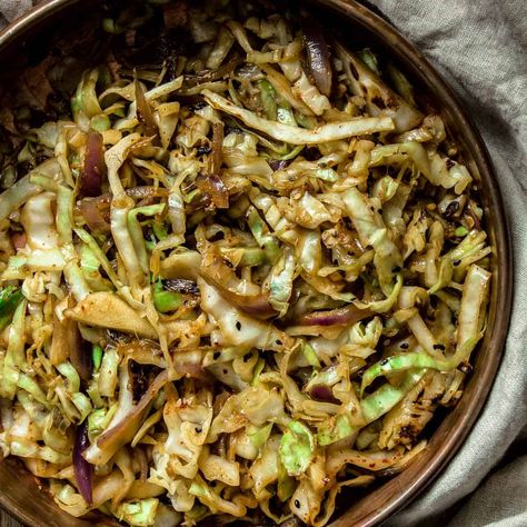 Chinese Stir-Fried Cabbage with Ginger Soy Asian Braised Cabbage, Cabbage Asian Stir Fry, Spicy Cabbage Stir Fry, Sauteed Asian Cabbage, Cabbage Side Dish Asian, Stir Fried Garlicky Cabbage, Fried Napa Cabbage Recipes, Cabbage Recipe Chinese, Easy Asian Cabbage Recipes