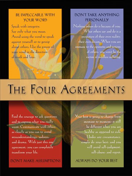 The Four Agreements Poster 4 Agreements Quotes, The Four Agreements Quotes, Four Agreements Quotes, 4 Agreements, The Four Agreements, The Four, Quotes