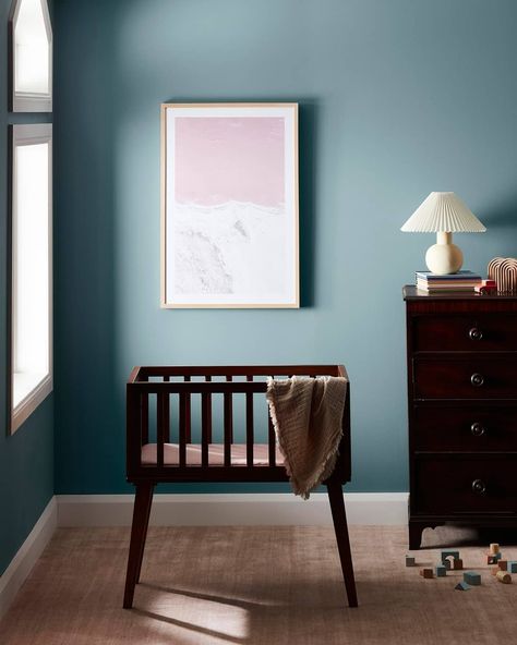 Porter's Paints on Instagram: “'Dark Newport Blue' A chic mid tone cool grey, saturated with undertones of both blue and green. ​ ​ ​This colour features in our Capsule…” Porter Paint, Newport Blue, Capsule Collection, Blue And Green, Entryway Bench, Newport, Modern Farmhouse, Building A House, Porter