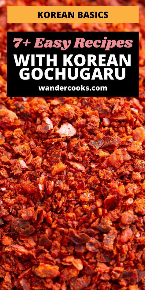 Gochugaru Recipes Korean Food, Korean Red Pepper Paste Recipes, Recipes With Gochugaru, Korean Chili Oil, Gochugaru Recipes, Gojuchang Recipe, Korean Seasoning, Chili Powder Recipe, Korean Chili Powder