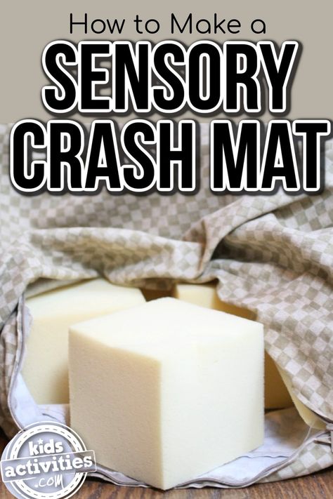 How to Make a Crash Mat for Sensory Play | Kids Activities Blog Crash Pad Sensory, Diy Crash Pad, Crash Mat, Diy Sensory, Sensory Play, Kids Activities, Learning Activities, Diy For Kids, Activities For Kids