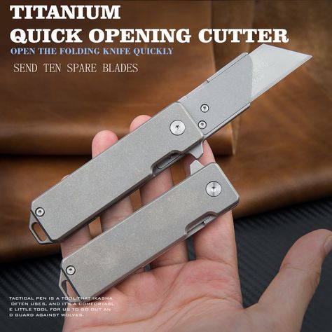 Titanium Folding Knife Multi functional Emergency Medical EDC High Hardness Portable Outdoor Rescue Tool Knife|Knives| - AliExpress Tool Knives, Modern Factory, Rescue Tools, Diy House Renovations, Tactical Pen, Cigars And Whiskey, Tool Knife, Folding Pocket Knife, Edc Knife