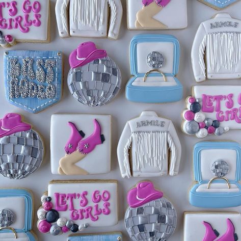 Last Disco Cookies Decorated, Disco Cookies Bachelorette, Last Disco Bachelorette Party Cookies, Disco Rodeo Cookies, Cowgirl Disco Cookies, Disco Cowgirl Cookies Decorated, Disco Themed Cookies, Last Disco Cookies, Disco Ball Cookies Decorated