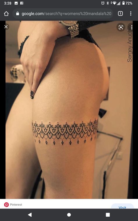 Garter Belt Tattoo, Garter Tattoos, Lace Thigh Tattoos, Lace Garter Tattoos, Alternative Culture, Thigh Band Tattoo, Thigh Garter Tattoo, Leg Band Tattoos, Garter Tattoo