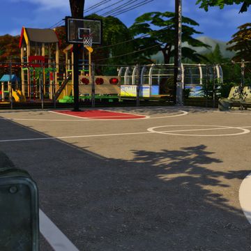 Sims 4 Lots Park, Sims 4 Pavement Cc, Sims 4 Skate Park, Sims 4 Backyard Cc Patreon, Sims 4 Cc Basketball Court, Urban Lots Sims 4, Sims 4 Park Builds, Park Sims 4 Cc, Sims 4 Basketball Court