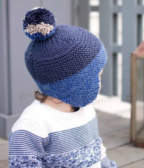 Flat Knit Toddler Ear Flap Hat - Knitting Beanies, Knitting Patterns For Hats, Toddler Hat Pattern, Baby Hats Knitting Free, Baby Hat Knitting Patterns Free, Baby Hat Knitting Pattern, Knitted Hats Kids, Flap Hat, Ear Flap Hats